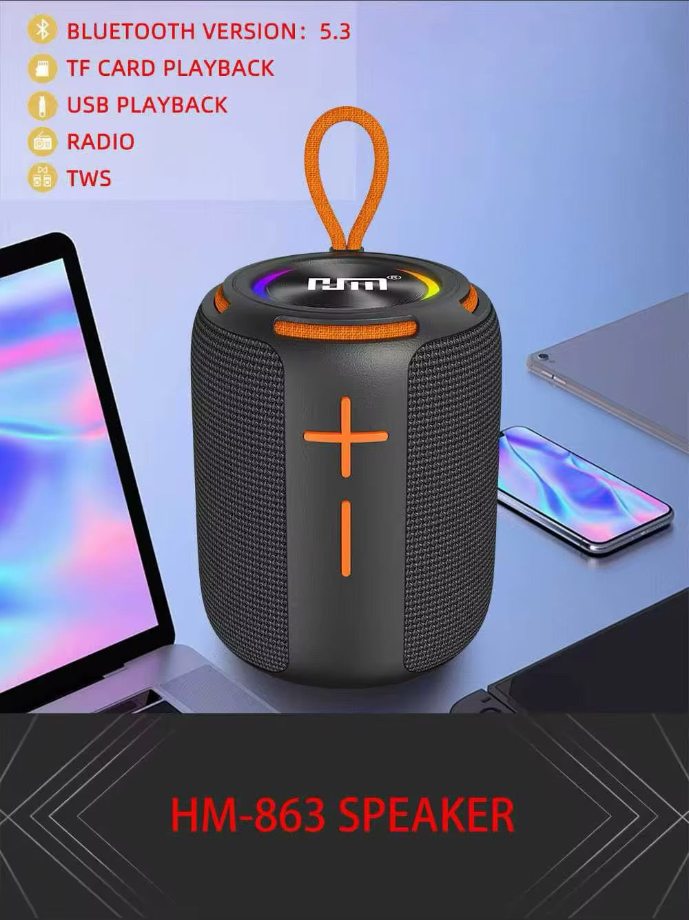 Enceinte Bluetooth Haute Performance HM-863