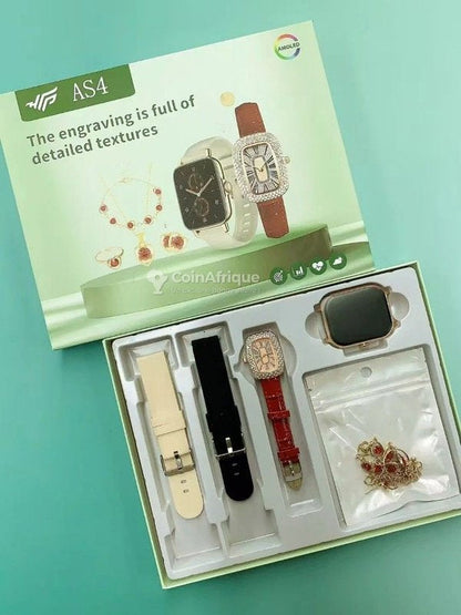 Coffret montre connectée AS4 pour filles