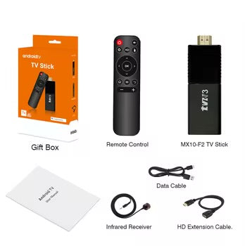 Android TV Stick - Smart Android 12.5 TV Box - 4GB + 64GB