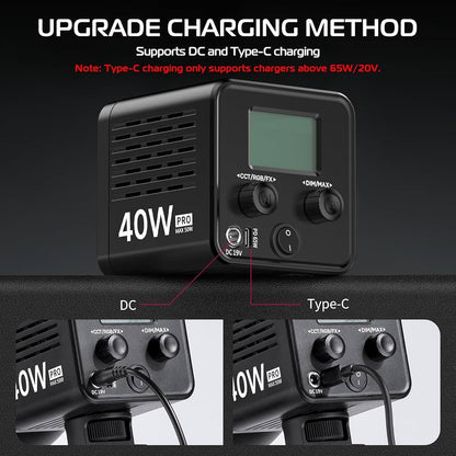 Lampe vidéo LED portable Ulanzi 40W