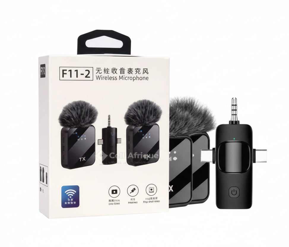 Microphone cravate sans fil F11-2