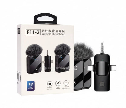 Microphone cravate sans fil F11-2