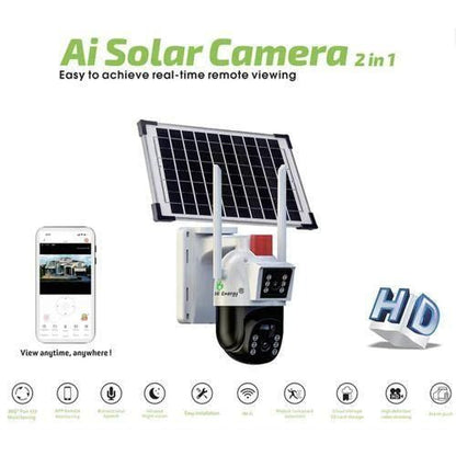Caméra de Surveillance Solaire 4G Hybride – Double Objectif 4K